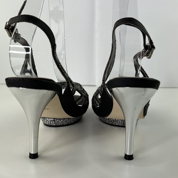 Roviky Black & Silver Rhinestone Sexy Night Out Heels - Picture 6 of 14